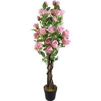 Leaf Artificial 105Cm Artificial Pink Rose Tree, Pink