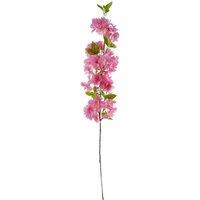 Leaf Artificial 100Cm Pink Artificial Blossom And Berries Glass Vase, Pink