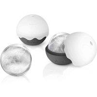 Final Touch Pack Of 2 Silicone Ice Sphere Mould, Silver