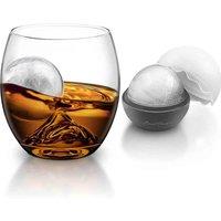 Final Touch On The Rocks Glass And Ice Ball Mould Set, Clear
