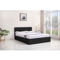 Kosy Koala Ottoman Storage Bed Black Double 4Ft6 Leather Bedroom Furniture, Black