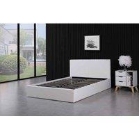 Kosy Koala Ottoman Storage Bed White 3Ft Single Leather Bedroom Furniture, White