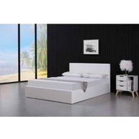 Kosy Koala Ottoman Storage Bed White 3Ft Single Leather And 1 Mattress Bedroom Furniture, White