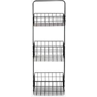 Maison By Premier Kirby Three Tier Black Storage Caddy, Black