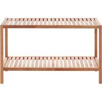 Maison By Premier Arla Walnut Wood Two Tier Storage Shelf Unit