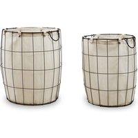 Maison By Premier Harga Set Of Two Matte Black Laundry Baskets, Black