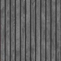 Muriva Ltd Muriva Wooded Slats Black Wallpaper, Black