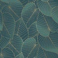Muriva Ltd Muriva Dendron Leaf Green Wallpaper, Green