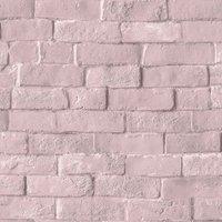 Muriva Ltd Muriva Bowie Brick Pink Wallpaper, Pink