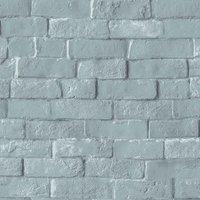 Muriva Ltd Muriva Bowie Brick Teal Wallpaper, Green