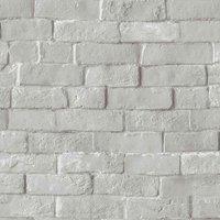 Muriva Ltd Muriva Bowie Brick Grey Wallpaper, Grey