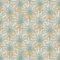 Muriva Ltd Muriva Retro Leaf Mustard Wallpaper, Yellow