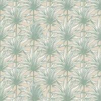 Muriva Ltd Muriva Retro Leaf Natural Wallpaper, Cream