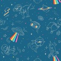 Muriva Ltd Muriva Space Explorer Blue Wallpaper, Blue