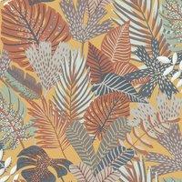 Muriva Ltd Muriva Khasi Jungle Ochre Wallpaper, Yellow