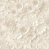 Muriva Ltd Muriva Origami Flowers Cream Wallpaper, Cream