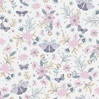 Muriva Ltd Muriva Sweet Meadow Pink Wallpaper, Pink