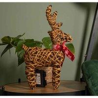 Samuel Alexander 37Cm Battery Operated Light Up Brown Christmas Reindeer With 40 Warm White Leds, Brown