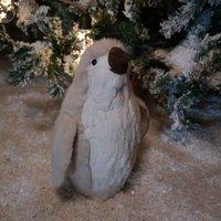 Samuel Alexander 33Cm Indoor Standing White Bristle Penguin Christmas Decoration, White
