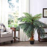 Garden Sanctuary Artificial Plastic Decorative Palm Tree, Green
