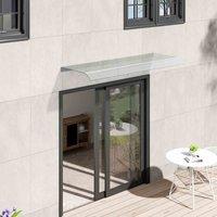Garden Sanctuary 120Cm X 43Cm Transparent Pet Window Door Awning Canopy, Clear