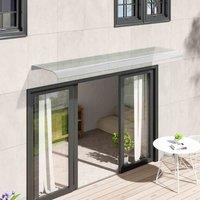 Garden Sanctuary 160Cm X 43Cm Transparent Pet Window Door Awning Canopy, Clear