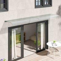 Garden Sanctuary 200Cm X 43Cm Transparent Pet Window Door Awning Canopy, Clear