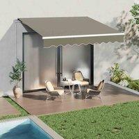 Garden Sanctuary 300Cm W X 250Cm D Grey Outdoor Retractable Awning For Window And Door, Grey