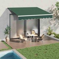 Garden Sanctuary 300Cm W X 250Cm D Green Outdoor Retractable Awning For Window And Door, Green
