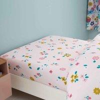 Happy Linen Company Flower Garden Butterflies Fitted Sheet - Toddler Cot Bed