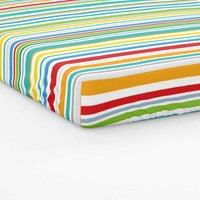 Happy Linen Company Zoo Escape Animals Fitted Sheet - Toddler Cot Bed, White