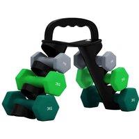 SPORTNOW Dumbbells Set with Carry Storage Rack, 2 x 1kg, 2 x 2kg, 2 x 3kg, Multi