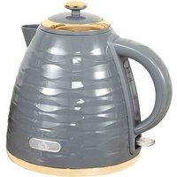 HOMCOM Electric Kettle, Fast Boil, 1.7L, 3kW, Swivel, Grey Ripple, Grey