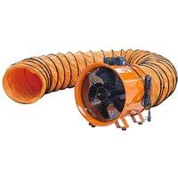 Cyclone 8inch 200Mm Dust Fume Extractor 230V 5M Duct, Orange
