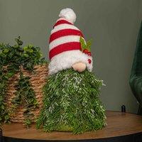 Samuel Alexander 31Cm Red And White Christmas Tree Sitting Gonk With Striped Hat
