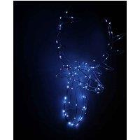 Samuel Alexander 70cm Outdoor Light Up Reindeer Head Christmas Decoration with Twinkling Ice White LEDs, White