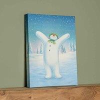 Samuel Alexander 30 X 40Cm Battery Operated Light Up The Snowman Christmas Canvas With Leds