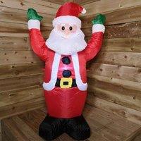 Samuel Alexander 4Ft 120Cm Led Outdoor Christmas Inflatable Santa Claus Indoor Outdoor Decoration, Red