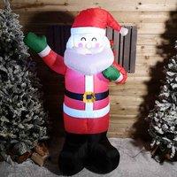 Samuel Alexander 6ft (190cm) LED Christmas Inflatables Outdoor Santa Claus With Gifts Decorations, Red