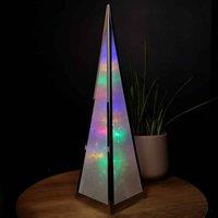 Samuel Alexander Premier Christmas 45cm Holographic Pyramid with Multi Colour LED Lights