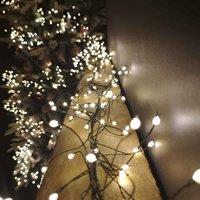 Samuel Alexander 5.4M Warm White Leds Green Garland Wire Light Christmas Decoration With Timer, Green