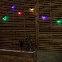 Samuel Alexander Set Of 10 Indoor Outdoor Connectable Vintage Festoon Lights With Multi-coloured Leds