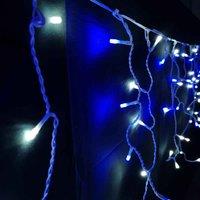 Samuel Alexander 300 Led 7.5M Premier Christmas Outdoor 8 Function Icicle Lights Blue & White