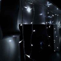 Samuel Alexander 480 LED 11.8M Snowing Iciclebrights Indoor Outdoor Multifunction Christmas Icicle Lights On Clear Cable With Timer In Cool White, White