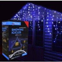 Samuel Alexander 960 Led 23.8M Snowing Iciclebrights Indoor Outdoor Multifunction Christmas Icicle Lights On Clear Cable With Timer In Blue & White