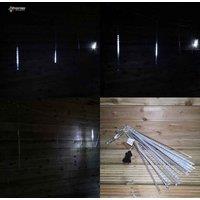 Samuel Alexander 450 LED 7m 15 x 50cm Tubes Premier Snowing Effect Christmas Icicle Lights in Cool White, White