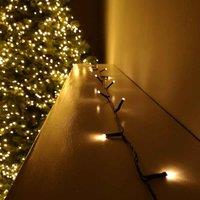 Samuel Alexander 600 Led 60M Premier Christmas Indoor Outdoor Multi Function Battery Operated String Lights With Timer In Vintage Gold, Gold