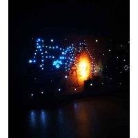 Samuel Alexander 60 X 30Cm Battery Operated Fibre Optic Touch Activated Led Christmas Wall Art With Santa Cottage Scene