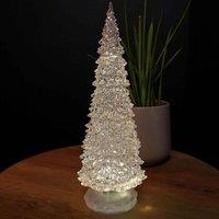 Samuel Alexander 30Cm Dual Power Led Water Spinner Christmas Tree With Warm White Leds