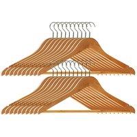 Essentials by Premier Set Of Twenty Wooden Clothes Hangers, Multi